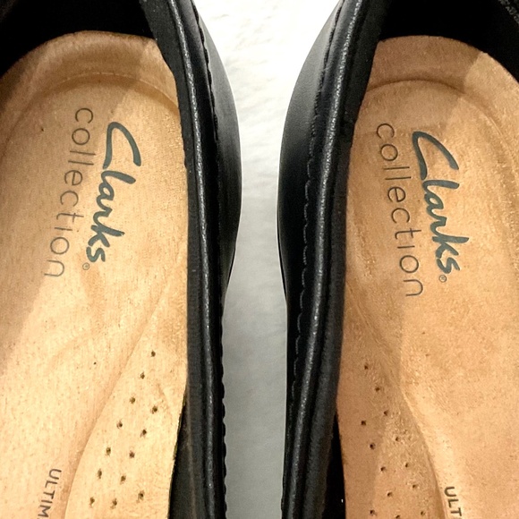 Clarks Black Ultimate Collection Emily Ruby Block-Heel Comfort Pumps size 9M - Picture 5 of 12